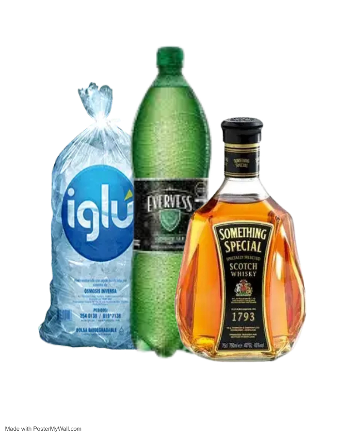 WHISKY SOMETHING SPECIAL 750ML + EVERVESS 1.5LT + HIELO IGLU 1.5 KG SKU 15901398